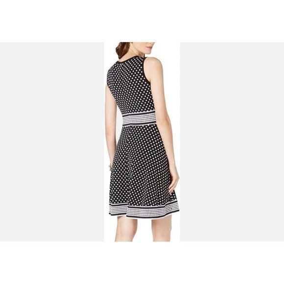Michael Kors Simple Dot Fit & Flare Women Dress -Size S Black/White NWT - Picture 7 of 17